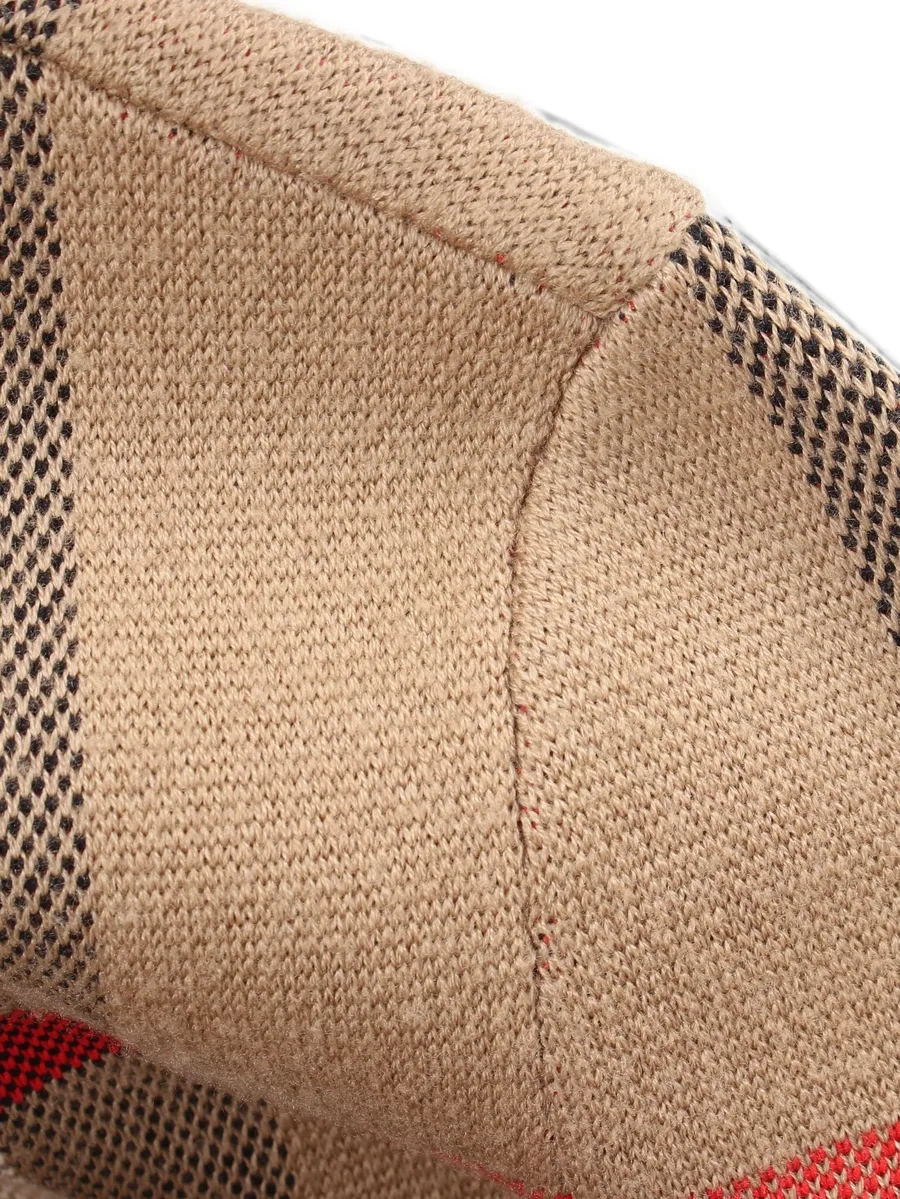 Nova check jacquard cardigan 5
