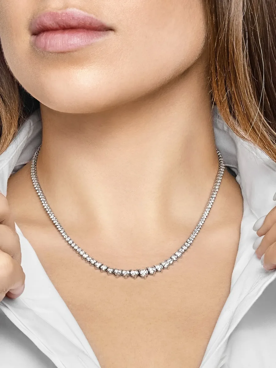 Riviera diamond tennis necklace 3