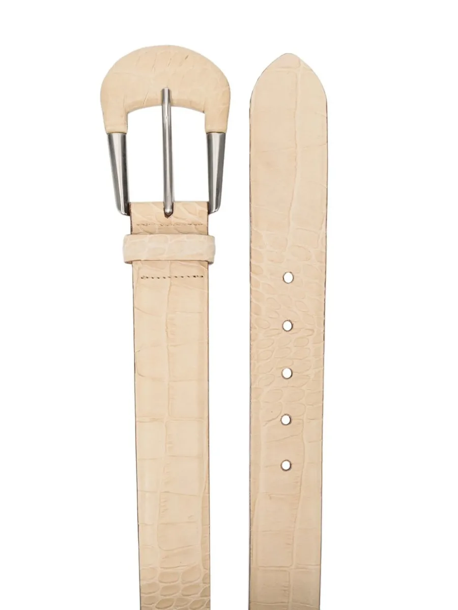 2000s snakeskin-effect buckled belt 3