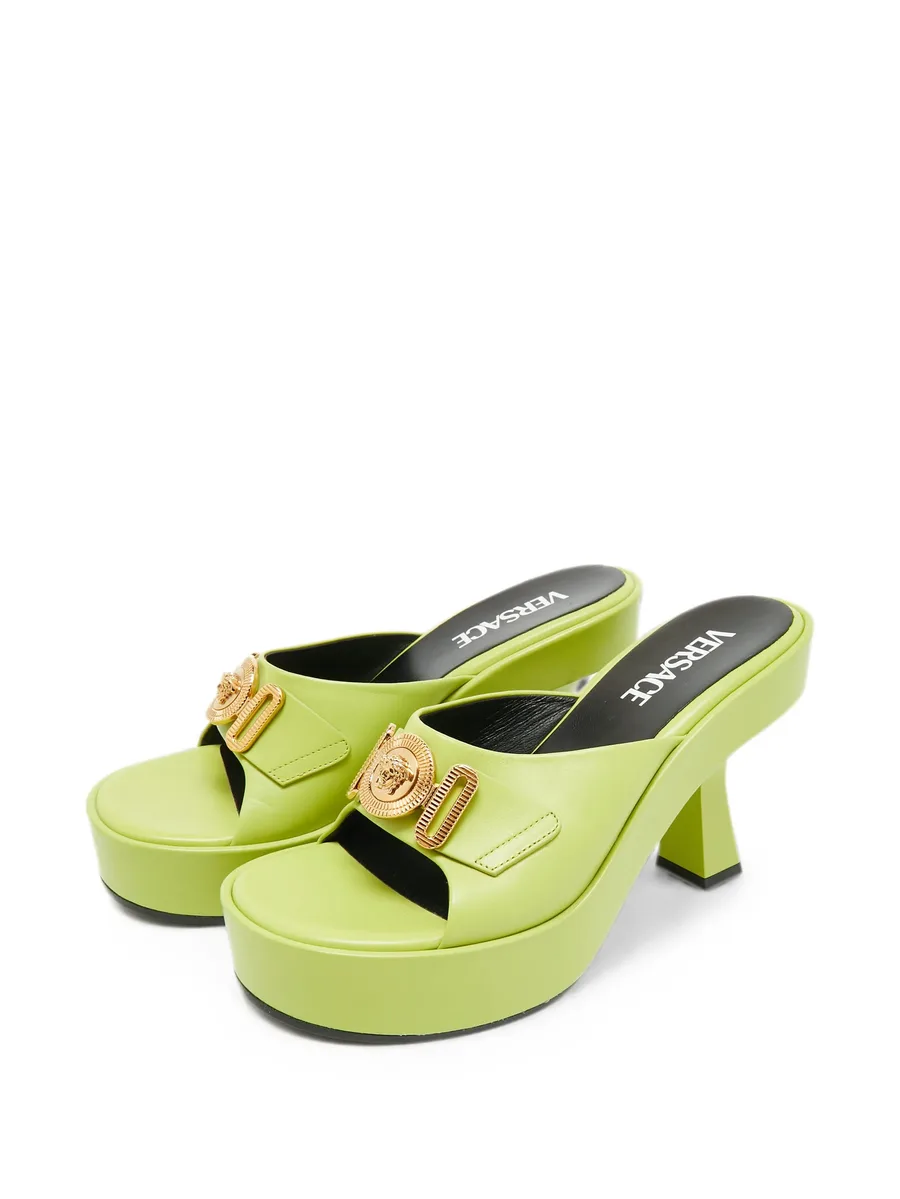 Biggie leatehr platform sandals 10