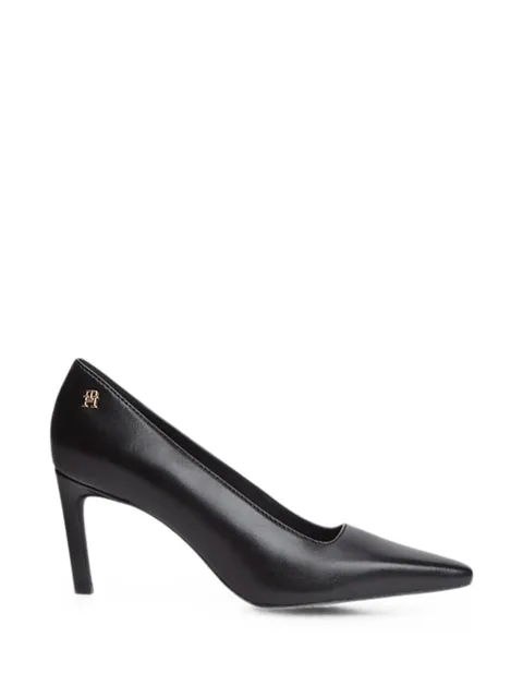 logo-plaque pointed-toe pumps
