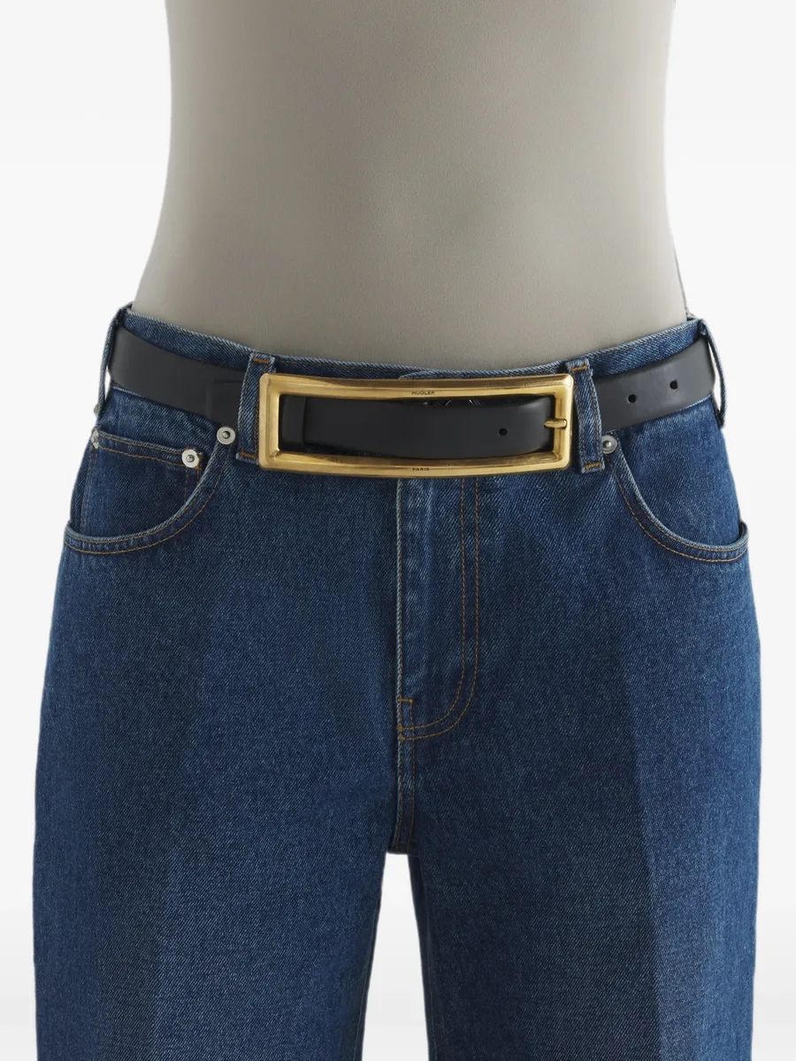 gold rectangle buckle belt 4