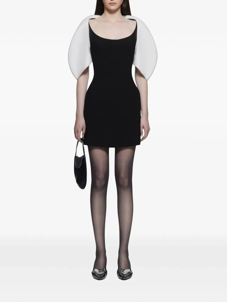 Estelle padded-yoke puff-sleeve mini dress 2