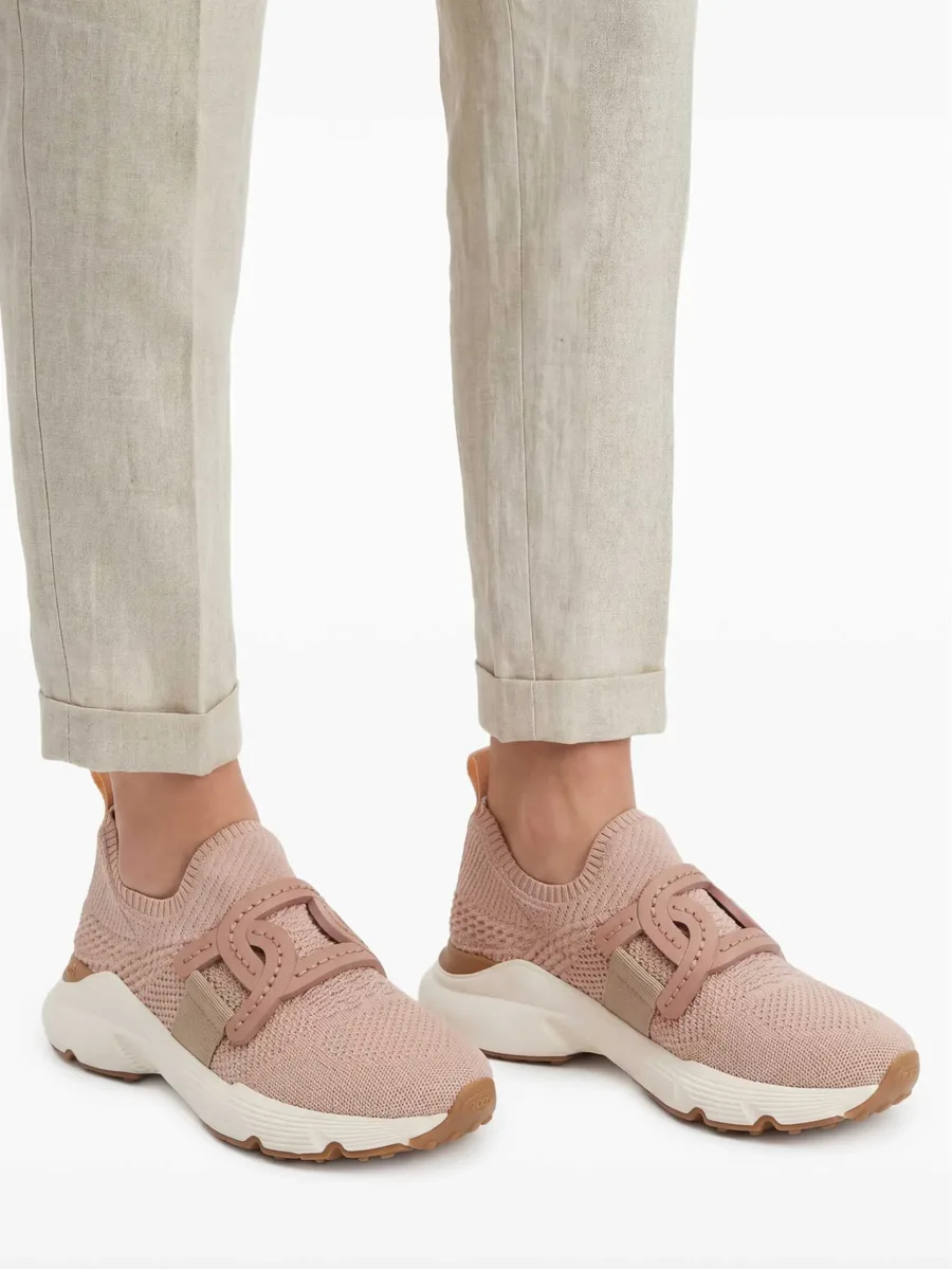 chain-embellished woven sneakers 3