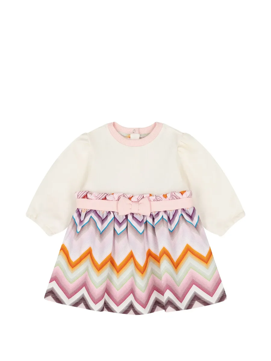 zigzag-print bow-detail dress 1