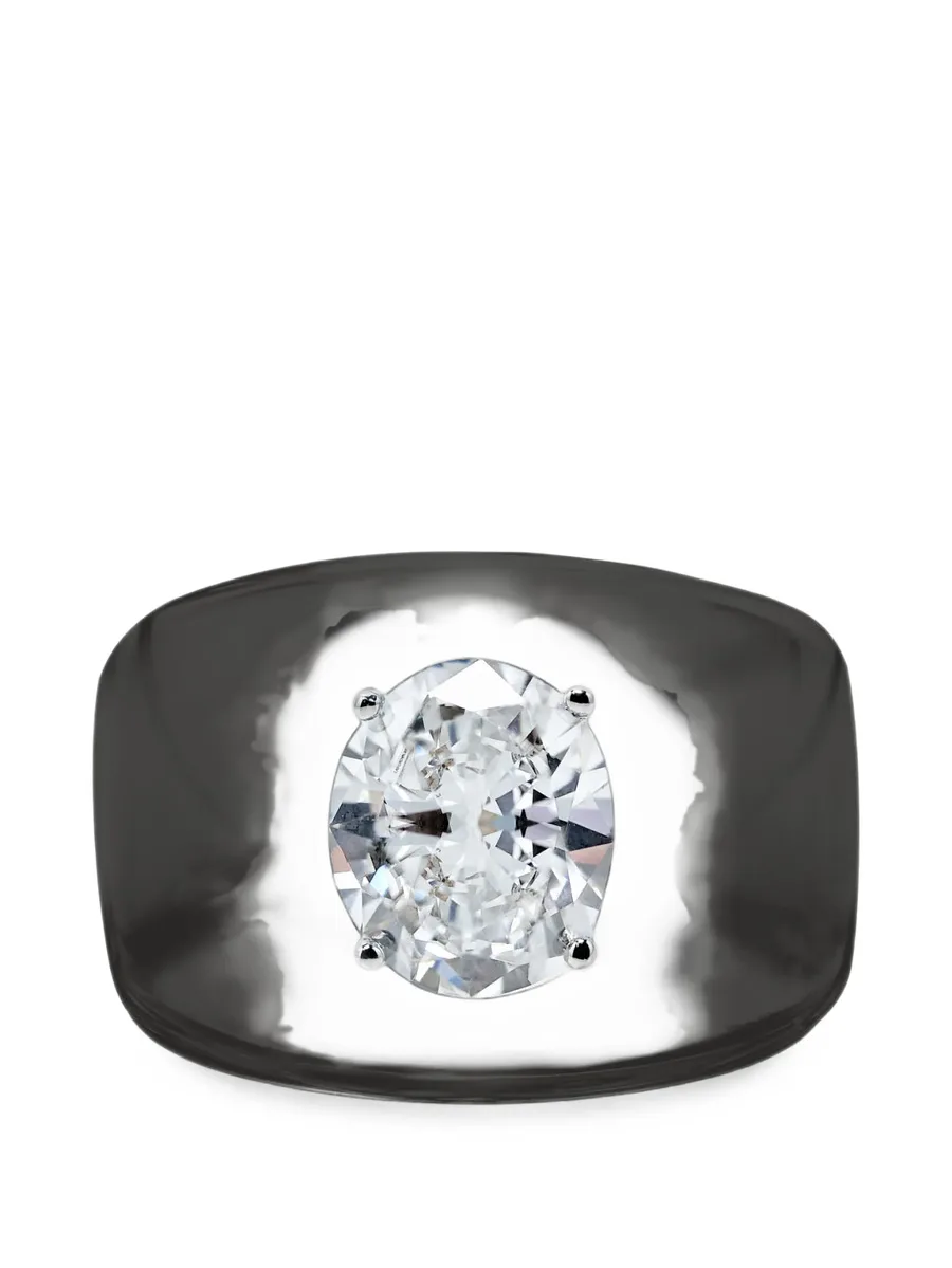oval-cut diamond-embellished ring 2