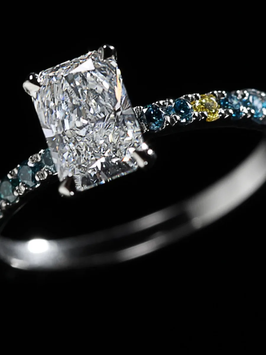 x Daria Shapovalova radiant-cut diamond-embellished ring 3