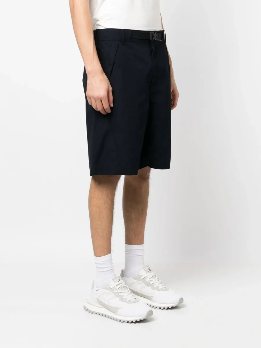 logo-print belted-waist shorts 8