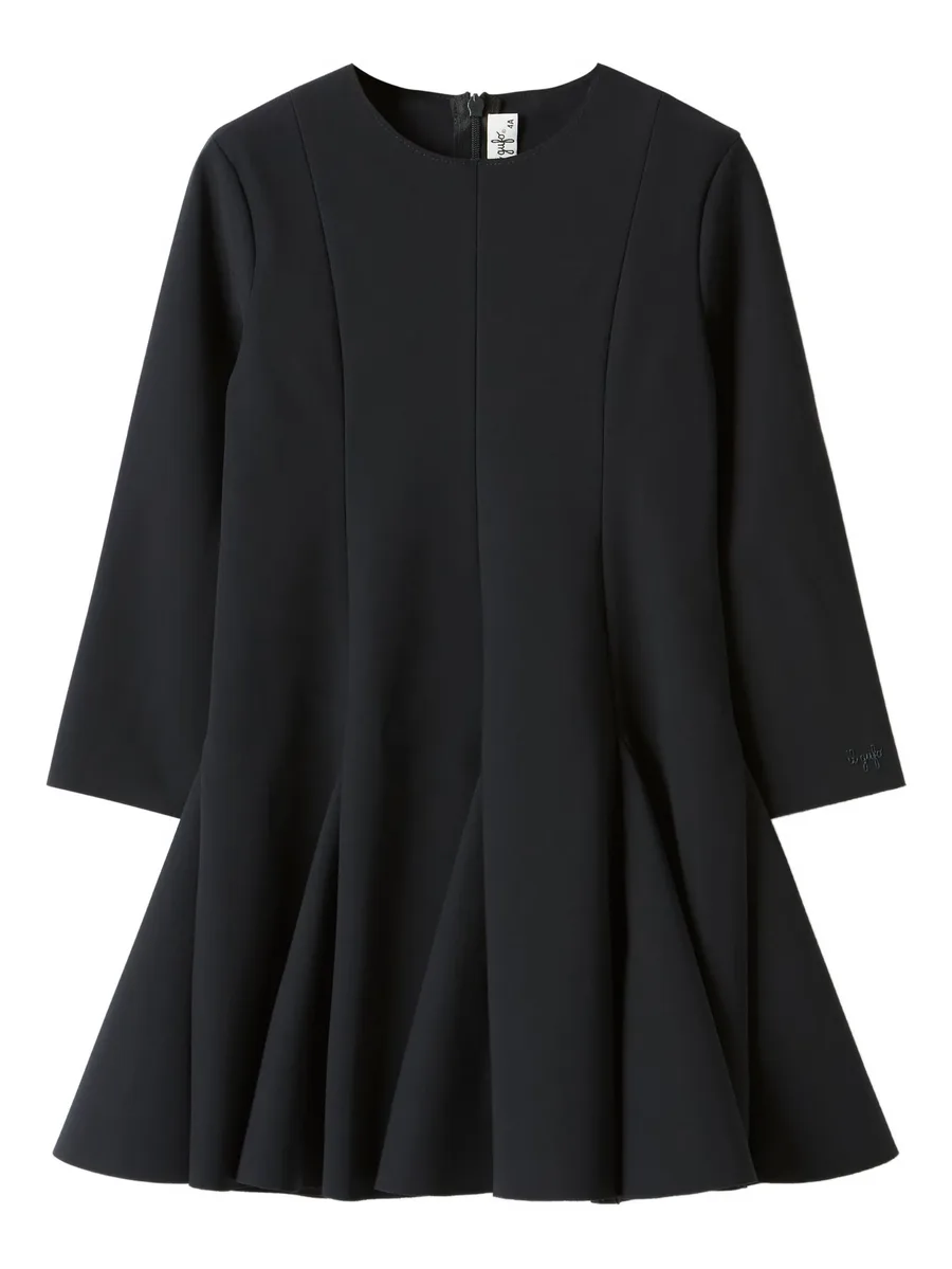 платье с длинными рукавами и плиссировкой 1