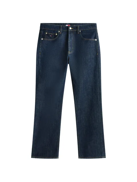 straight-leg faded-effect jeans