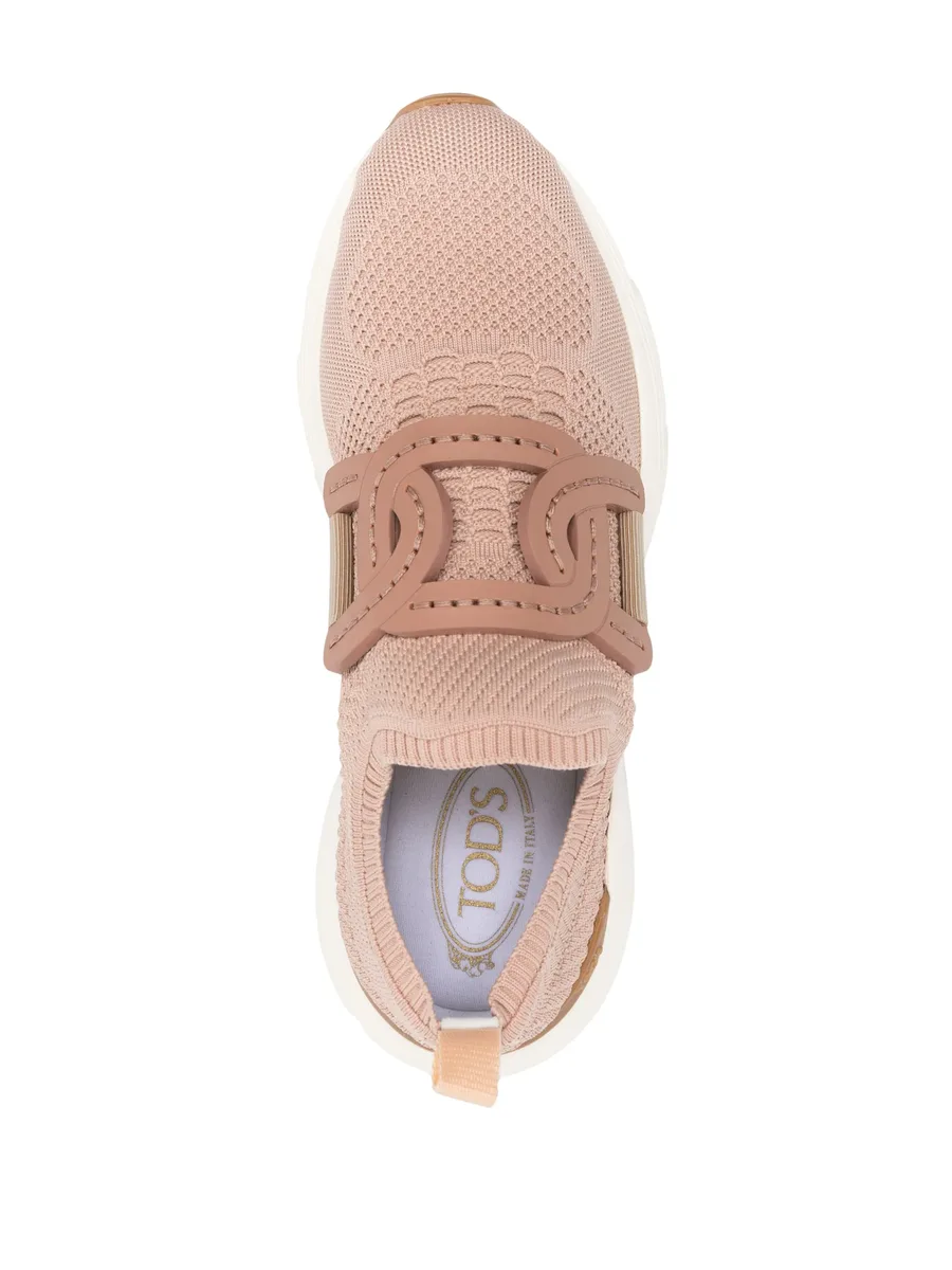 chain-embellished woven sneakers 9