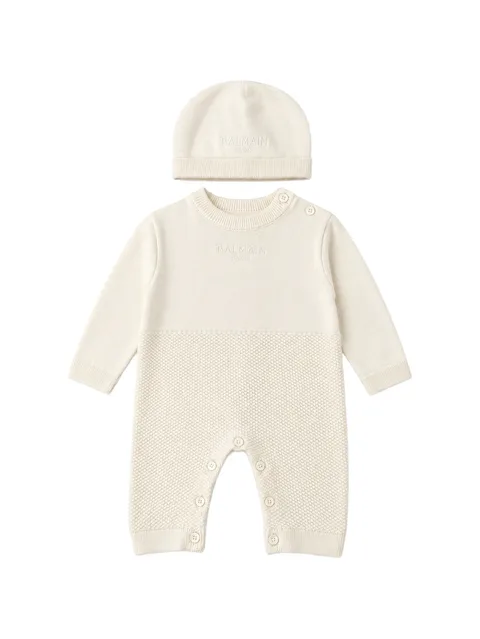 logo-embroidered knit tracksuit
