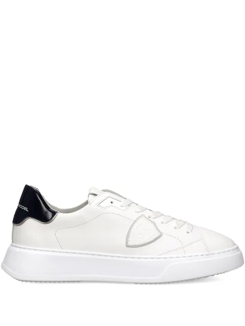Temple low leather trainers