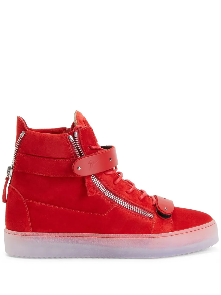 Coby velour double-straps mid-top sneakers 2