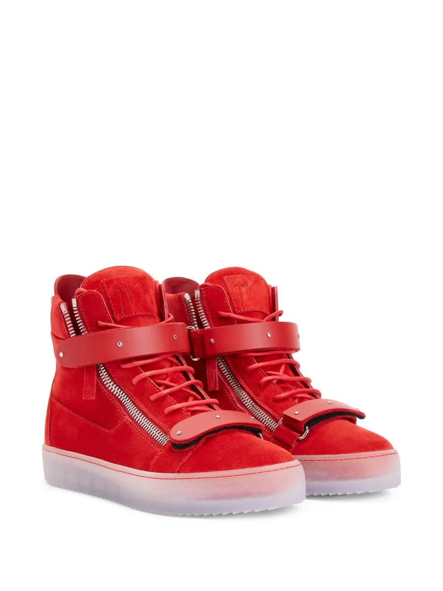 Coby velour double-straps mid-top sneakers 4
