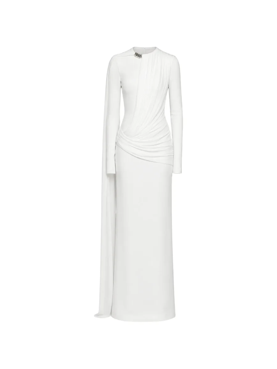 Nilah draped embellished maxi dress 1