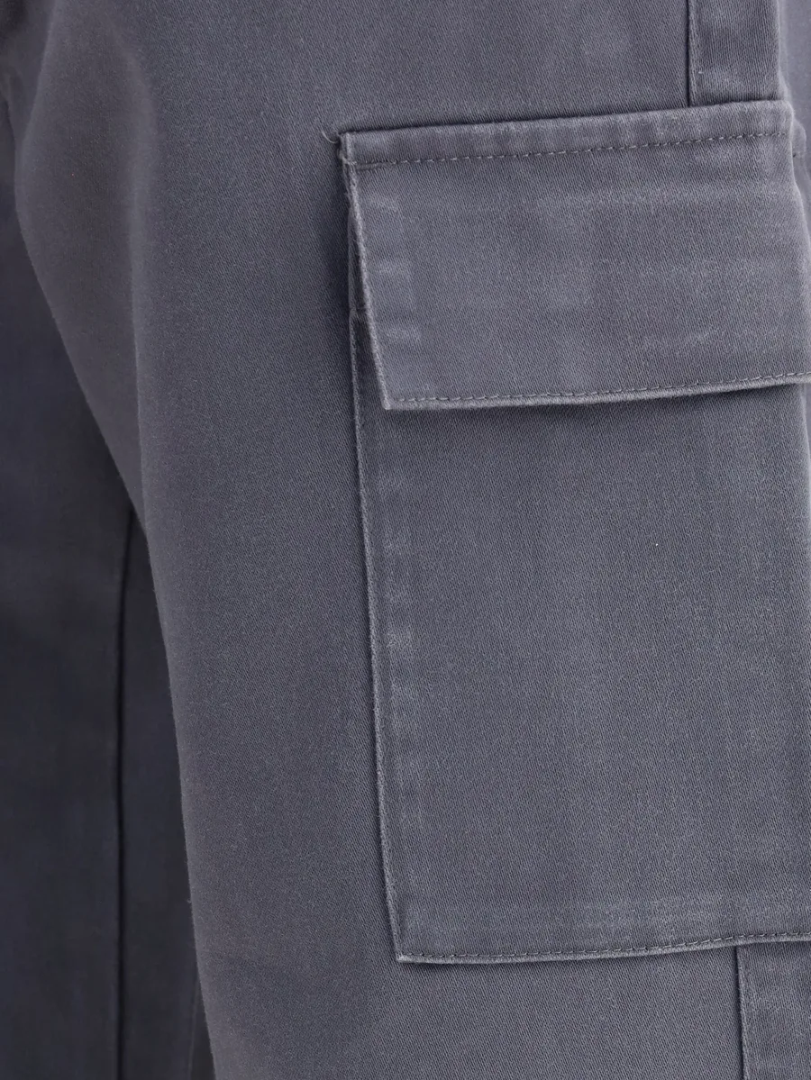 cargo-pocket washed trousers 5