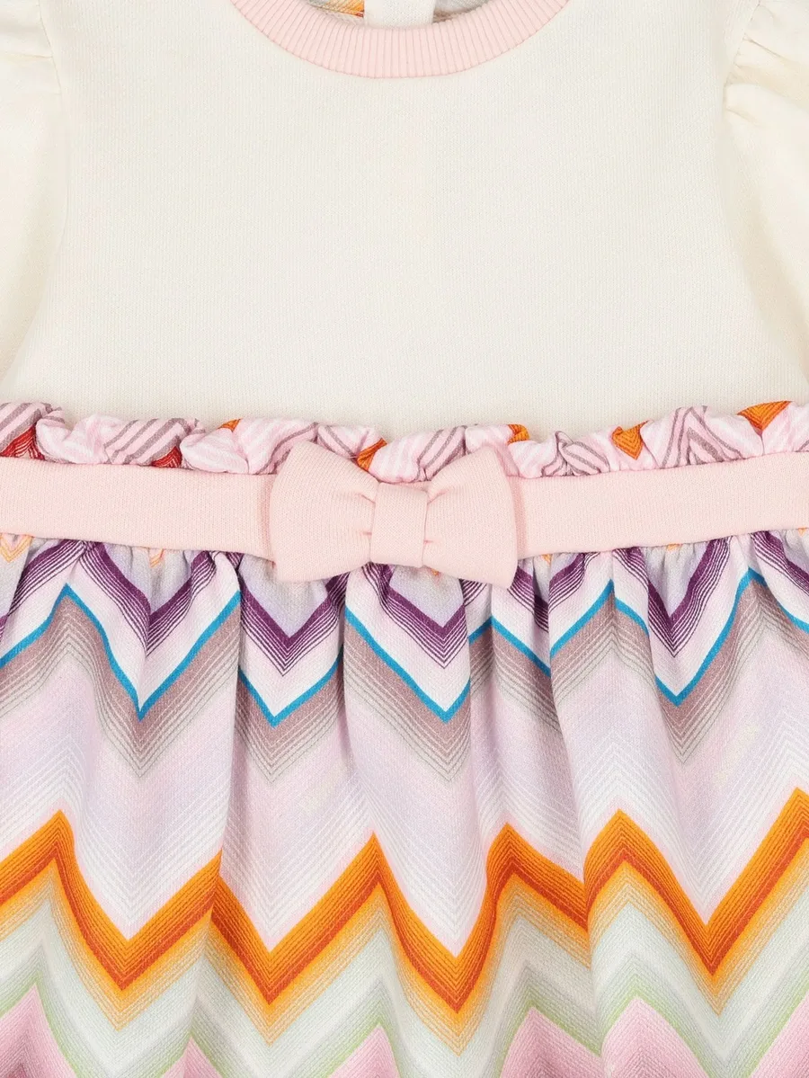 zigzag-print bow-detail dress 3