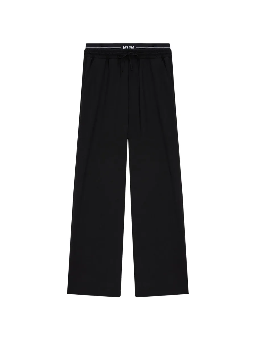 drawstring-fastening logo-waistband trousers 1