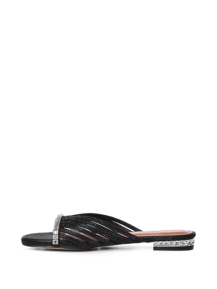 crystal strap flat mules 4