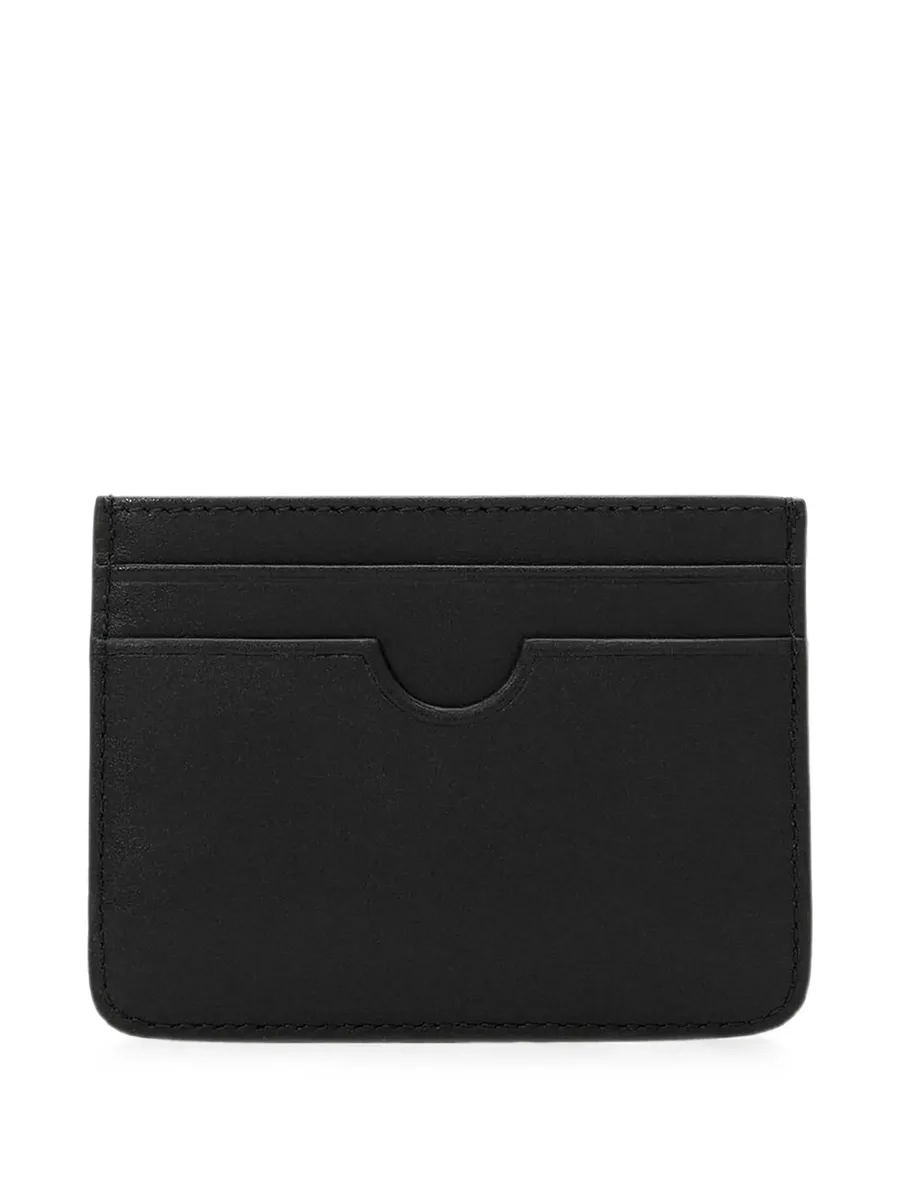 black cowhide leather card holder with Ami de Coeur 2