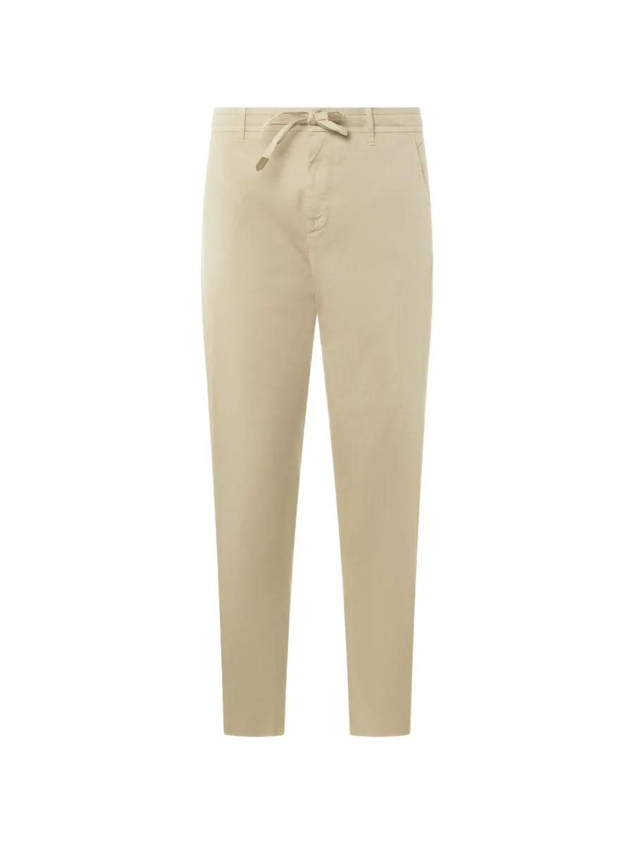 drawstring-waist chino trousers 1