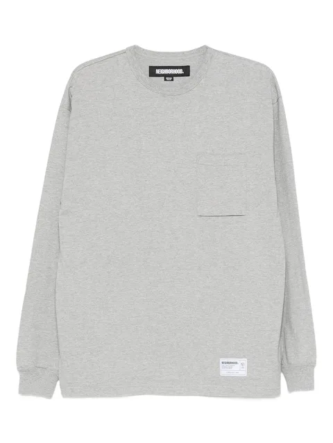 patch-pocket long-sleeve T-shirt