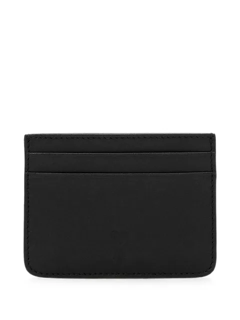 black cowhide leather card holder with Ami de Coeur