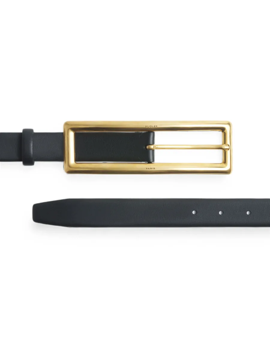 gold rectangle buckle belt 3
