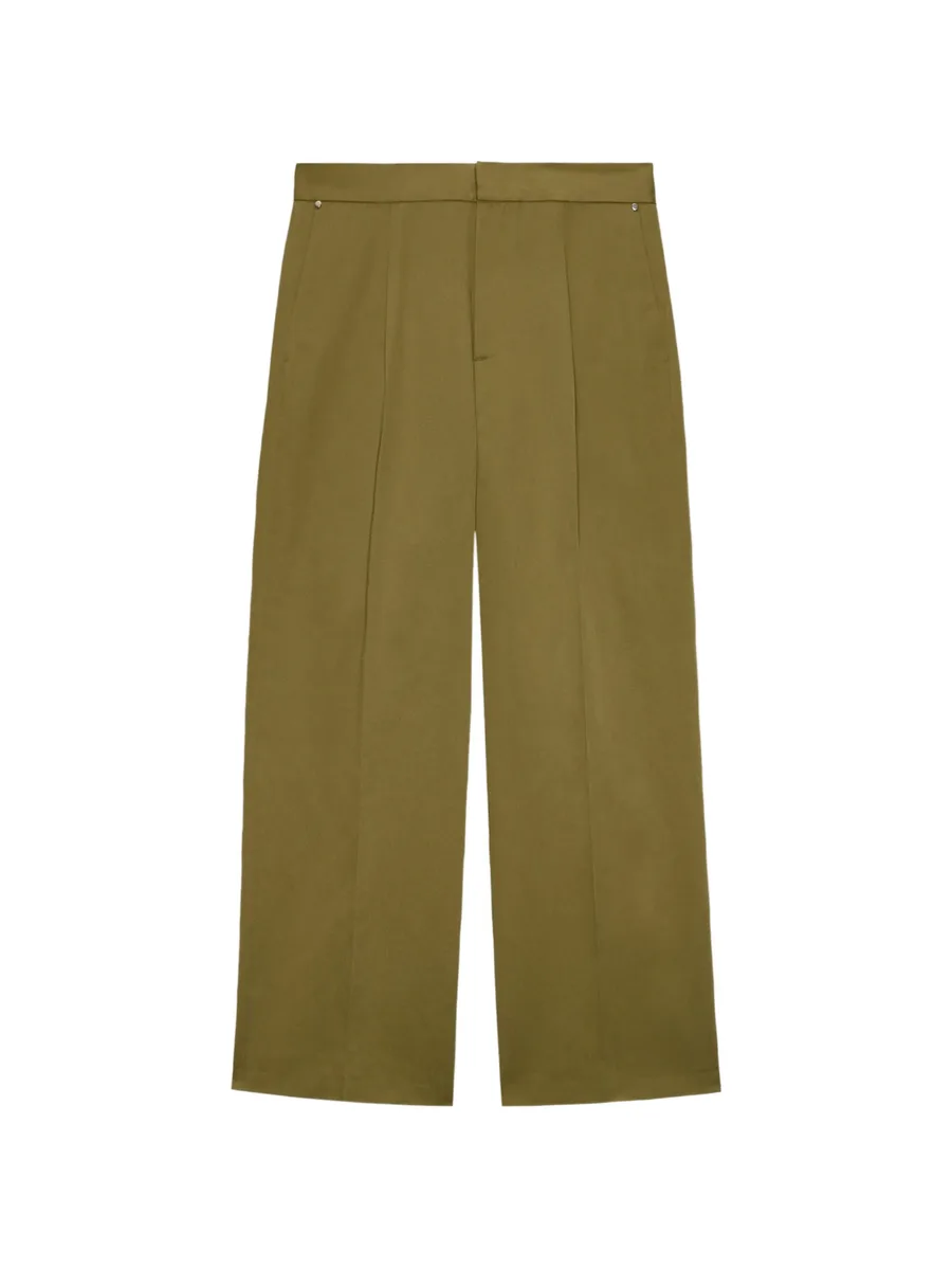 pleated straight-leg trousers 1