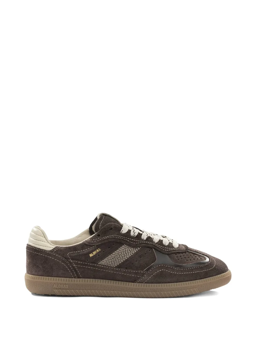 Tb.490 suede panelled sneakers 1