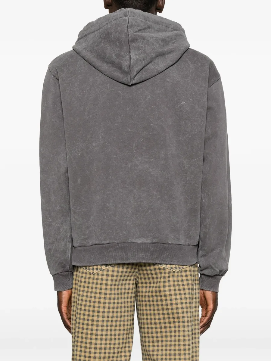 stud-embellished washed-effect hoodie 4