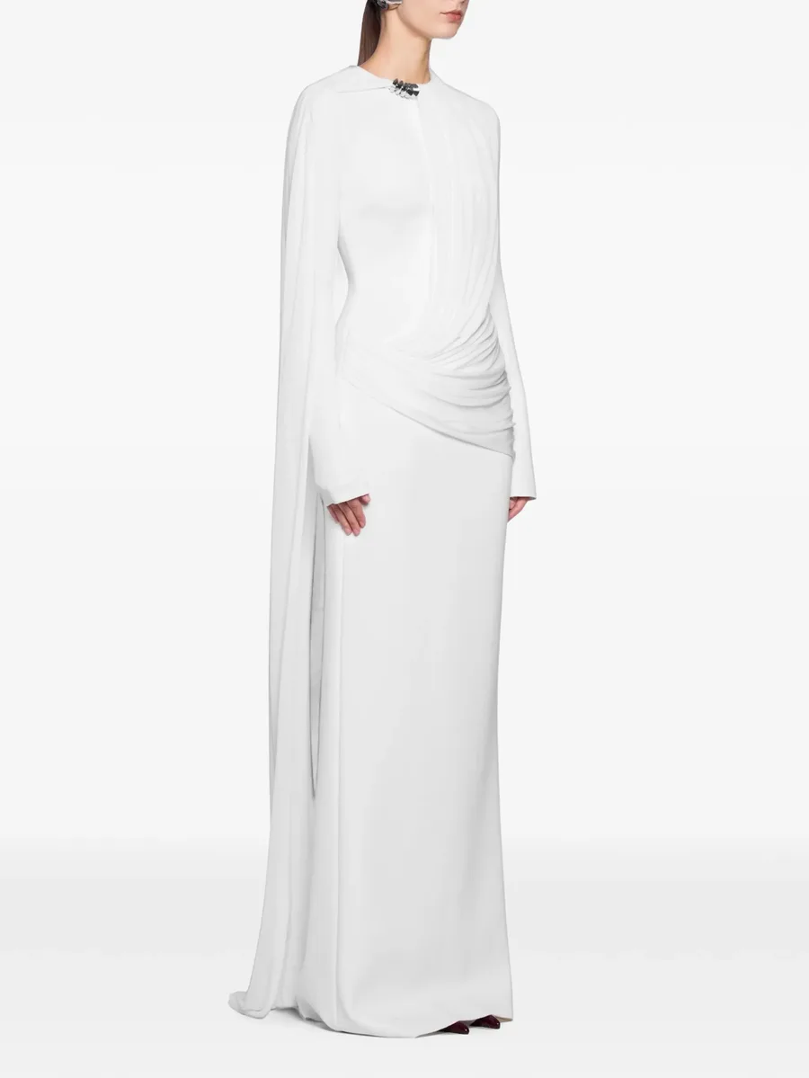 Nilah draped embellished maxi dress 3