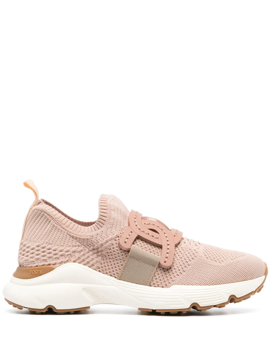 chain-embellished woven sneakers 2