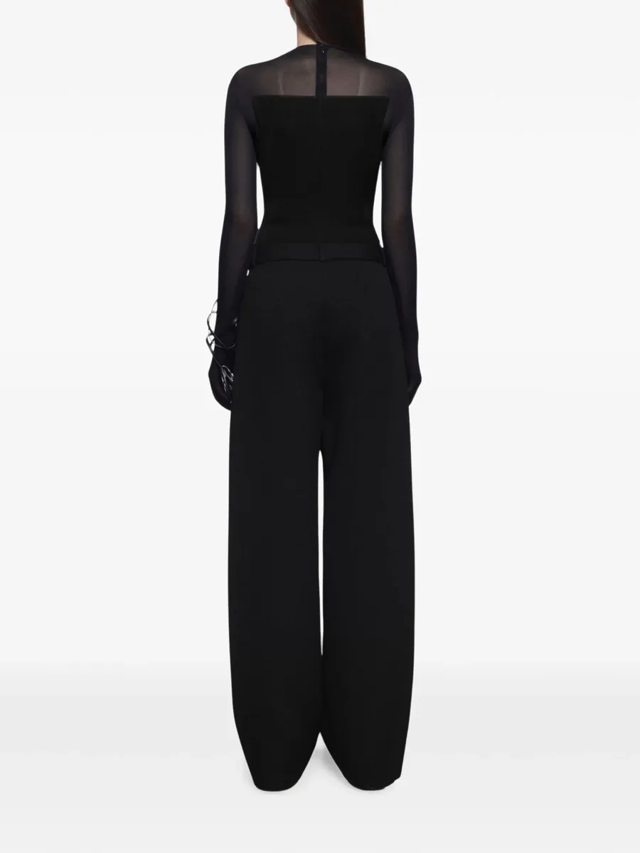 Edna raised-stitch pegged trousers 4