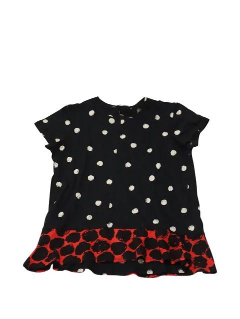 polka dot-print short-sleeve T-shirt