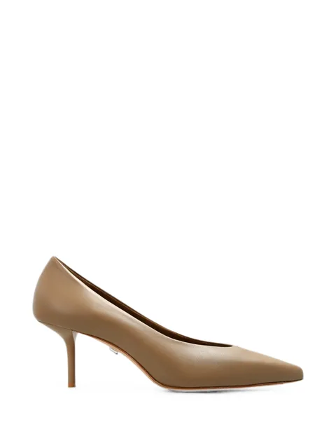 leather pointed-toe pumps