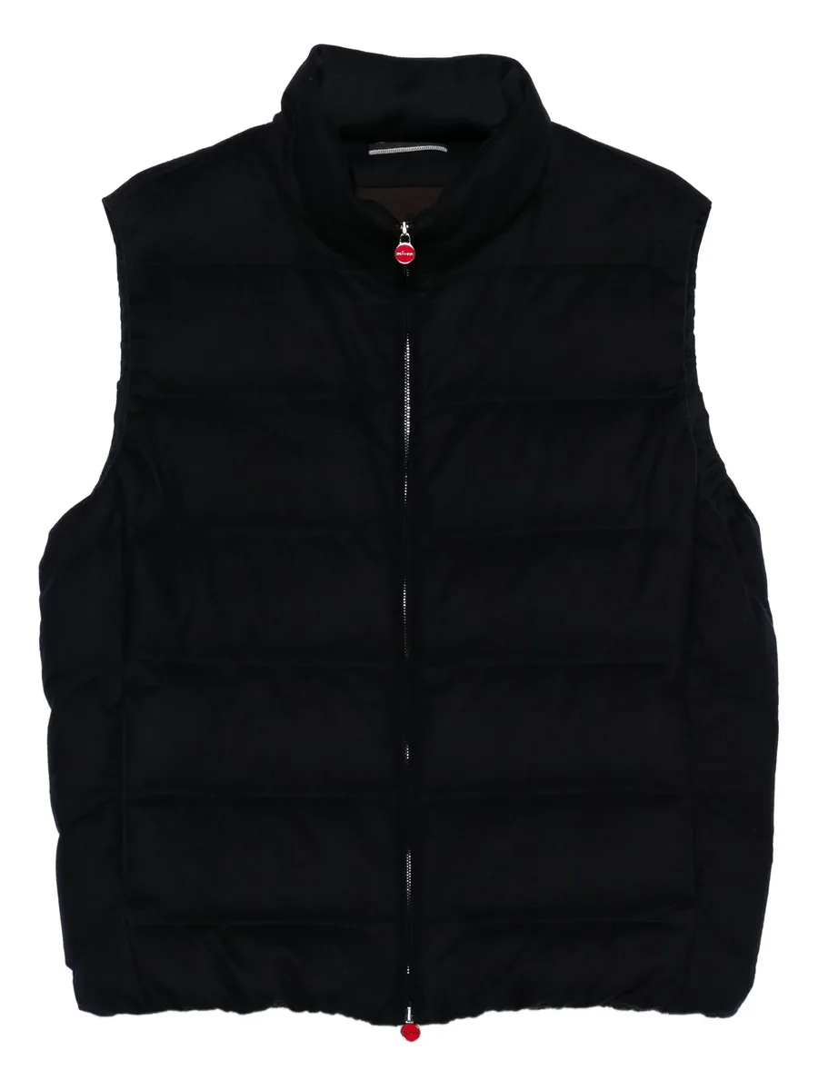 quilted zip-fastening vest 1