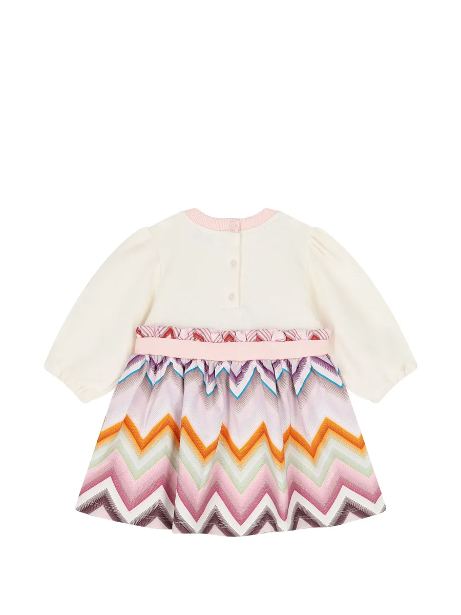 zigzag-print bow-detail dress 2