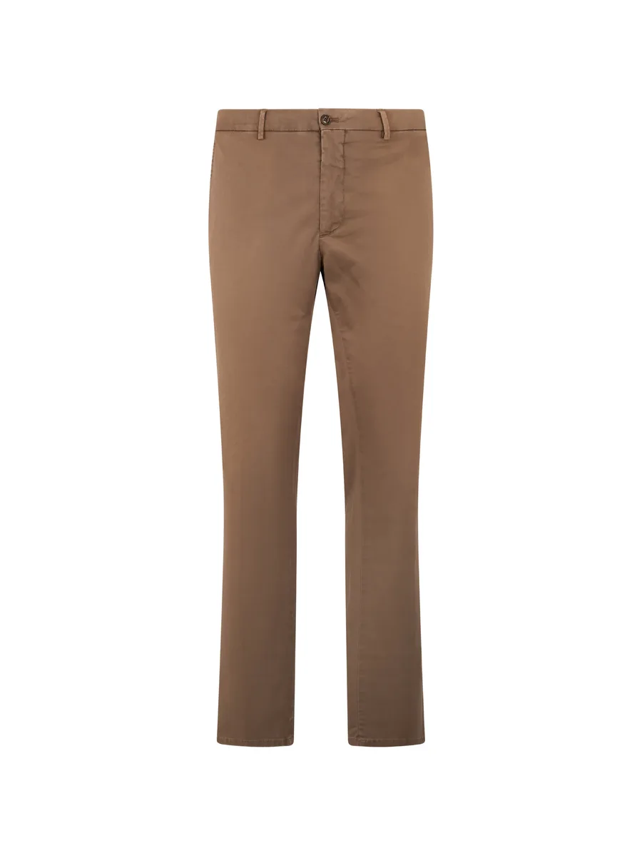 button-fastening chino trousers 1