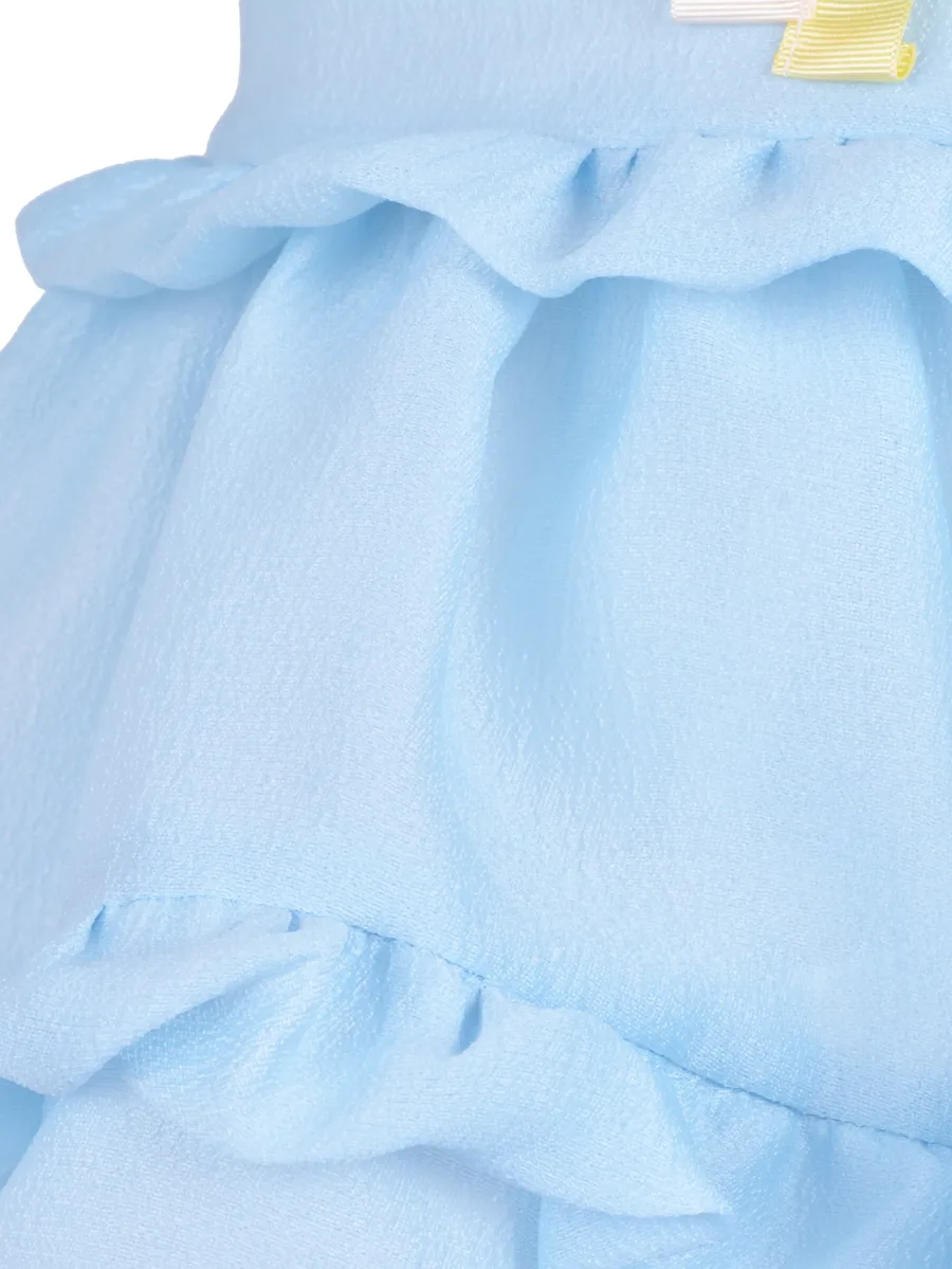 ярусное платье с оборками 6