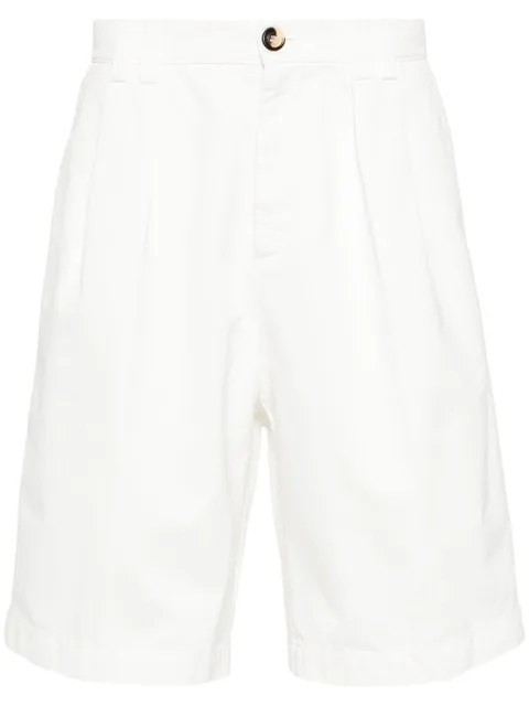 pleat-detail straight-leg shorts