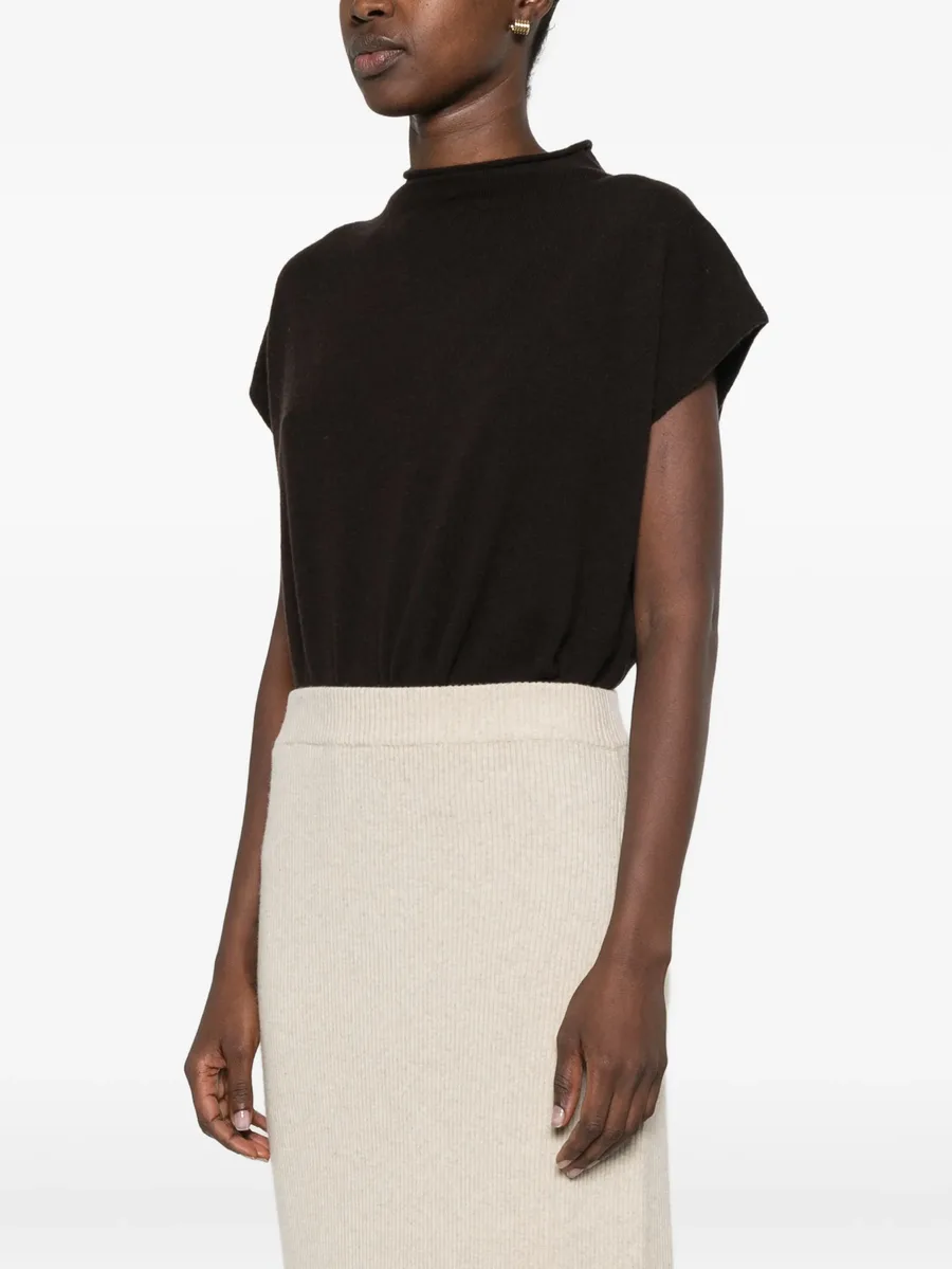ribbed-knit side-slit midi skirt 3