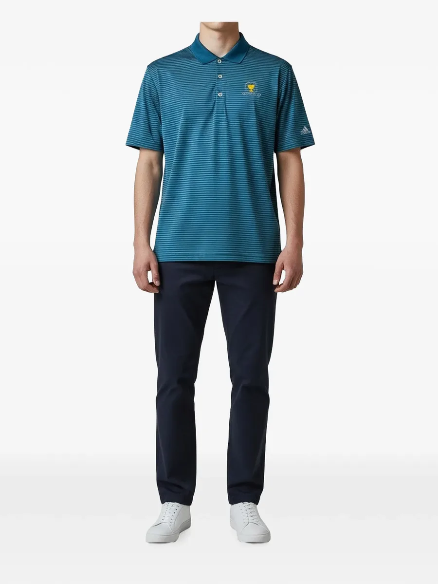 2 Color Merch President Cup Stripe polo shirt 2