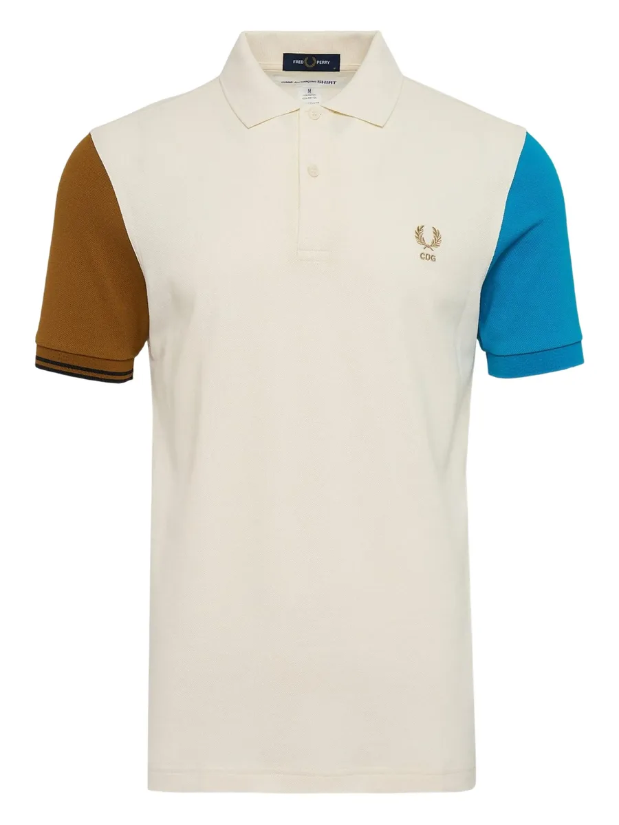 logo-embroidered polo shirt 1