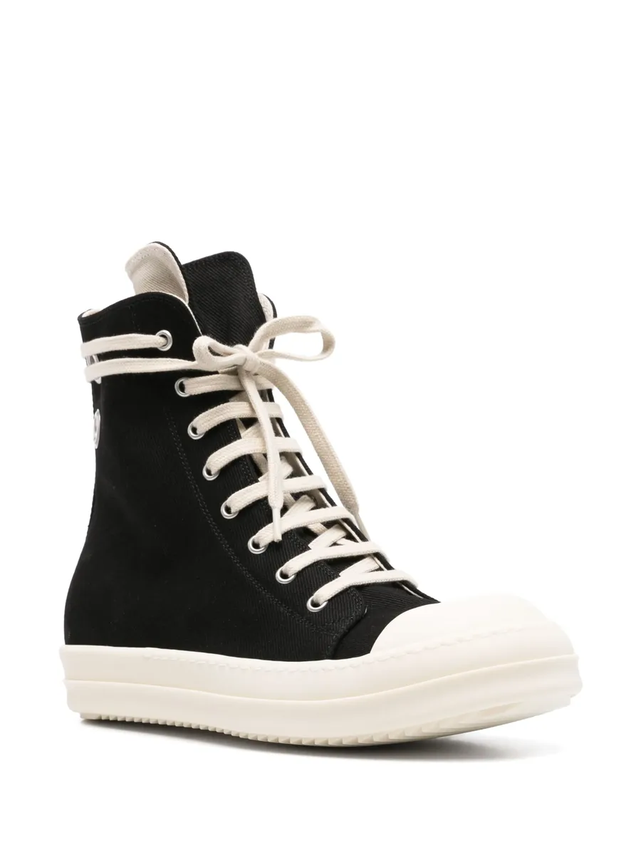 eyelet-detail high-top sneakers 3