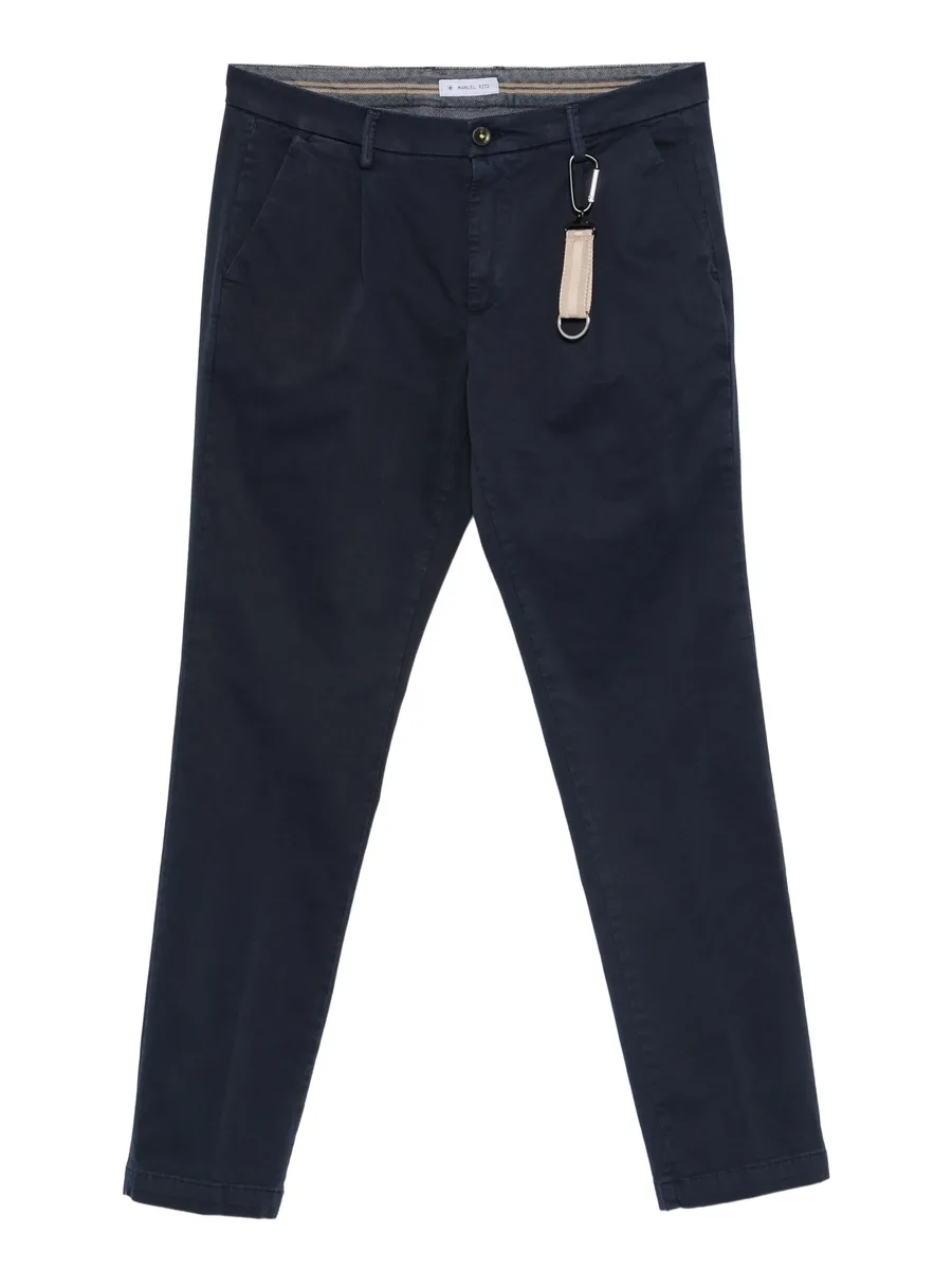 pleated twill chino trousers 1