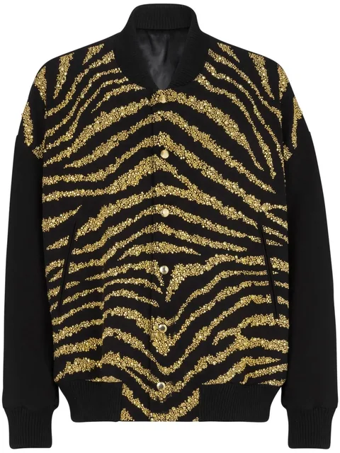 metallic zebra-print jacket