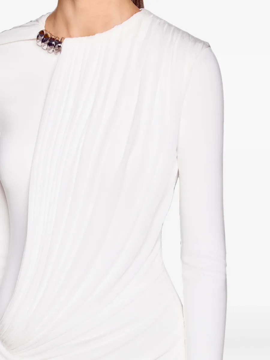 Nilah draped embellished maxi dress 5