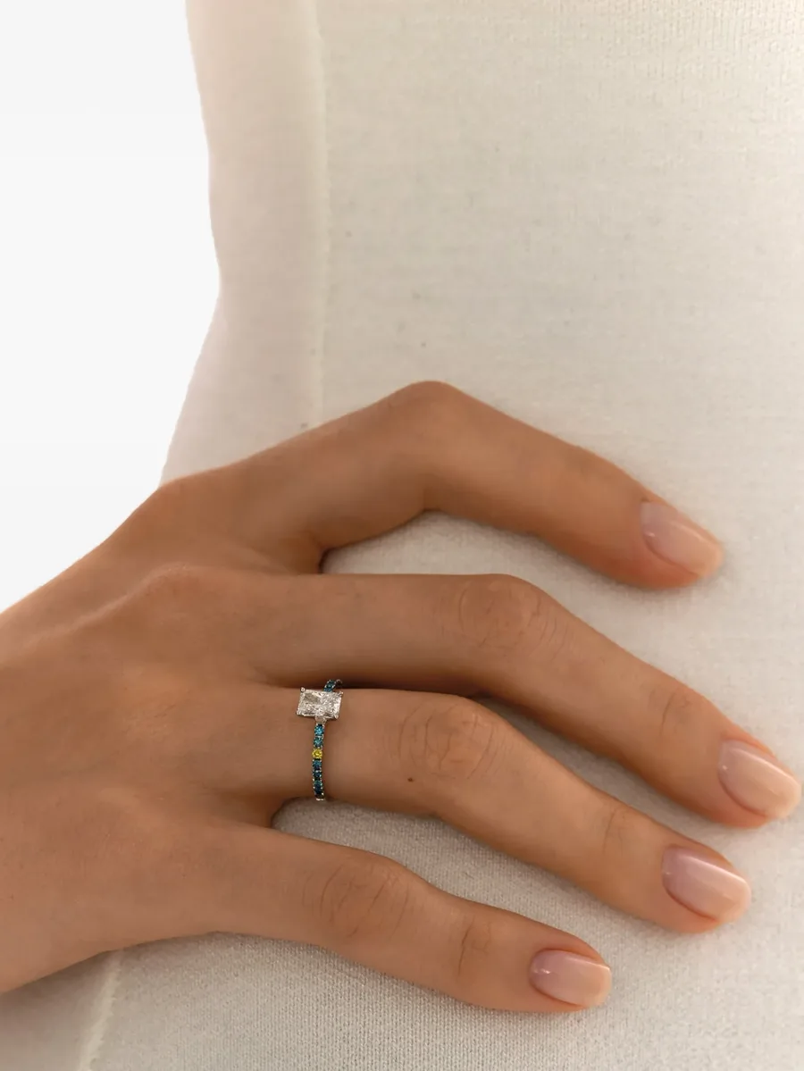 x Daria Shapovalova radiant-cut diamond-embellished ring 2